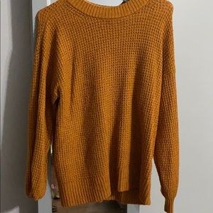 orange sweater